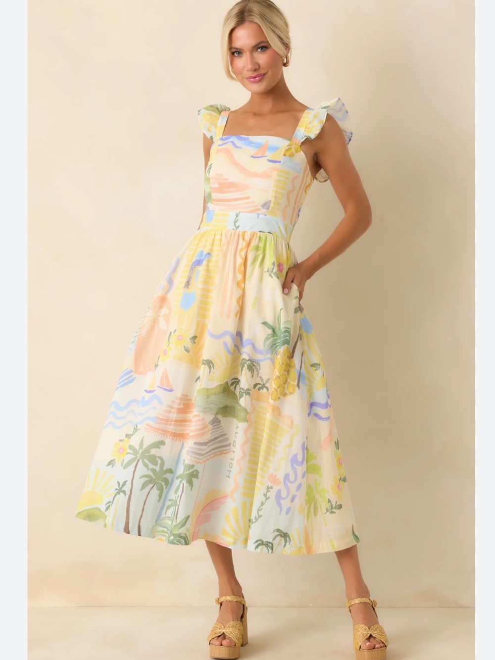 Prosperina Cotton Midi Dress